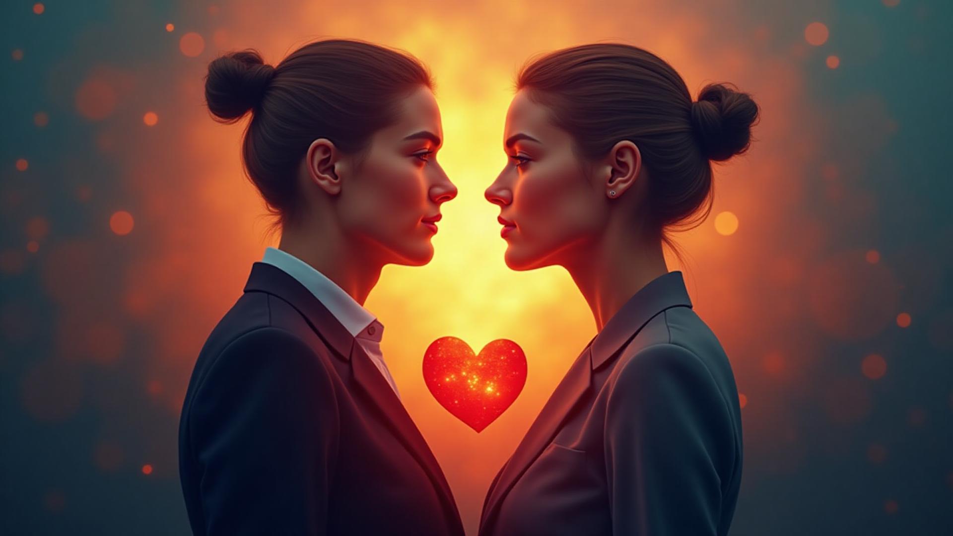 Visual representation of mind and heart connection in leadership