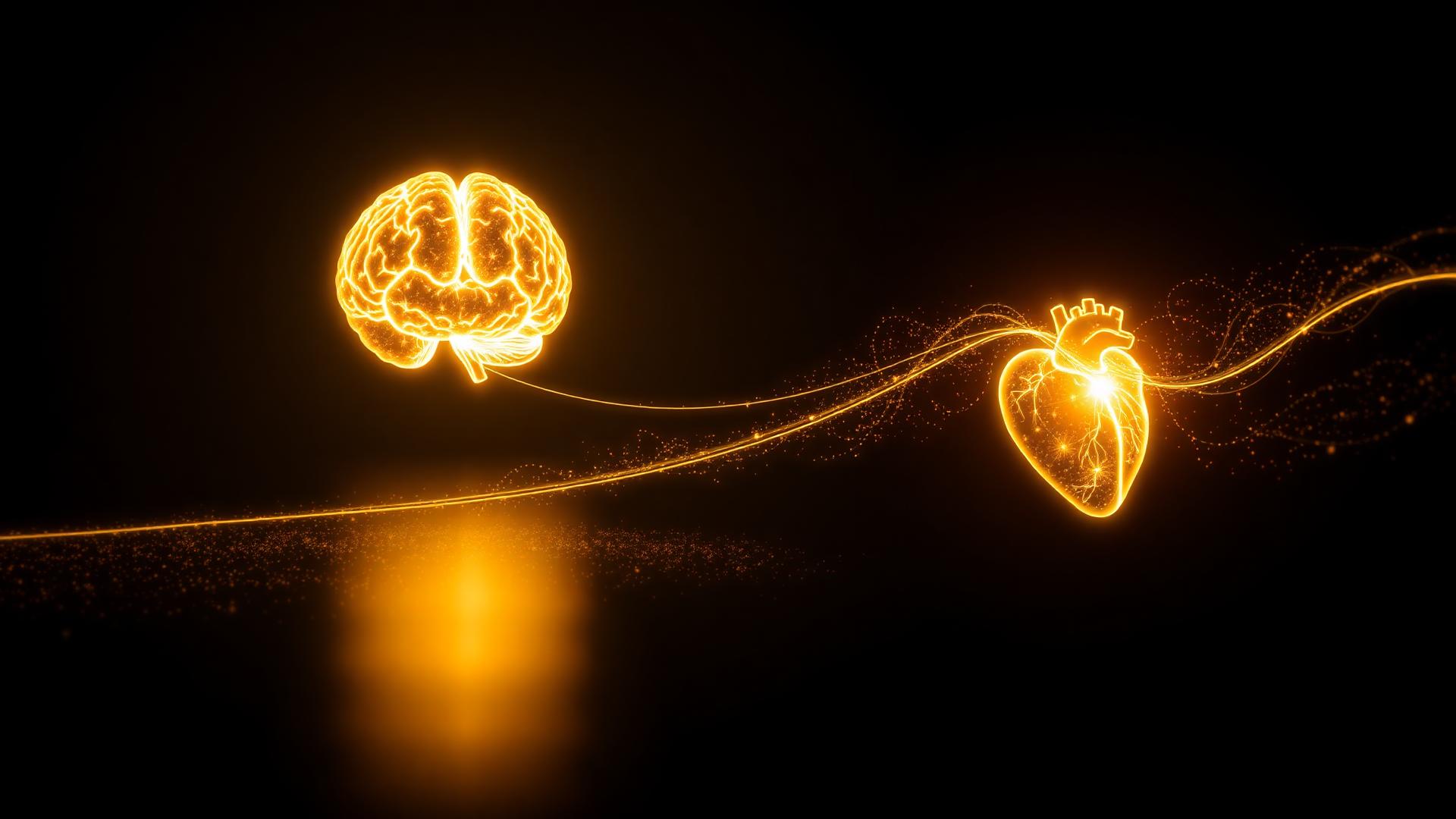 Golden bridge connecting brain and heart